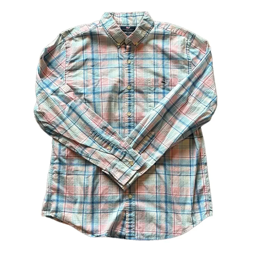 Vineyard Vines Men's Large Slim Fit Tucker Shirt - Multicolor Plaid